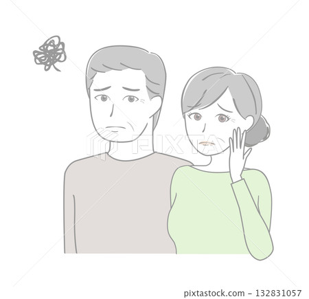Anxious senior couple 132831057