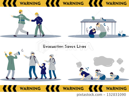 災後撤離人員 132831090