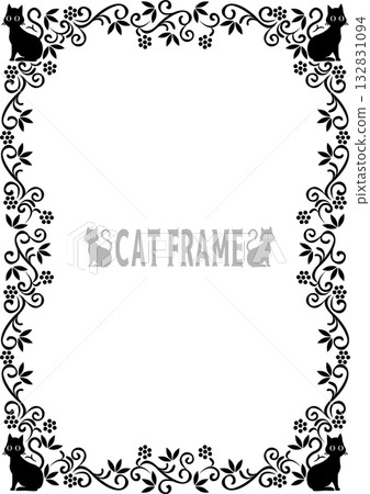 復古書法風格相框 174 <黑貓> 132831094