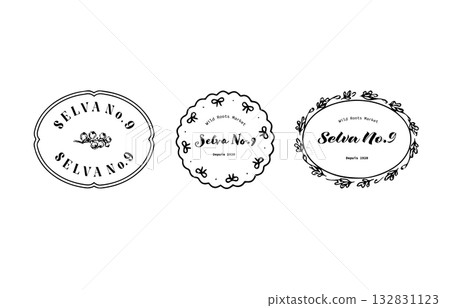 Simple handwritten logo label 132831123