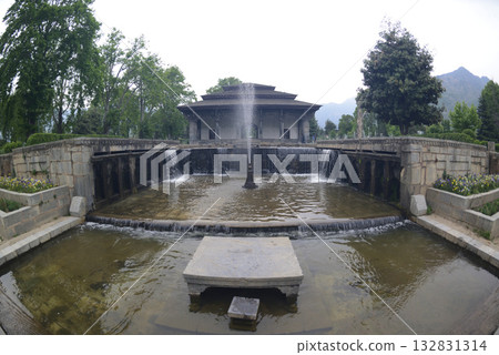 Shalimar Bagh is a beautiful Mughal garden in Srinagar, Jammu and Kashmir, India. It is a garden with fountains, ponds and various plants. 132831314