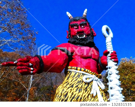 The popular demon of hell at Noboribetsu Onsen The popular demon of hell at Noboribetsu Onsen 132831535