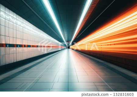 Dynamic Digital Artwork Capturing the Essence of Speed in Urban Subway Environment Dynamic Digital Artwork Capturing the Essence of Speed in Urban Subway Environment 132831603