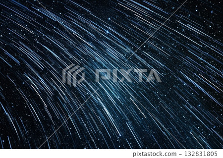 Mesmerizing View of the Galaxy with Streaks of Light in the Night Sky 132831805