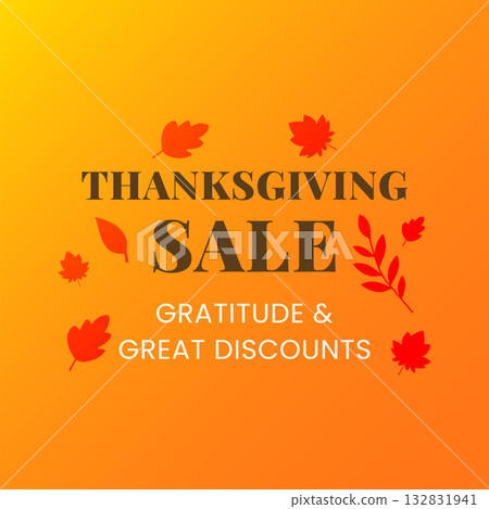 thanksgiving sale gratitude great discounts 132831941