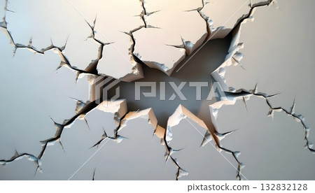 Uneven Polygonal Panels Forming Futuristic Abstract Wall Composition Uneven Polygonal Panels Forming Futuristic Abstract Wall Composition 132832128