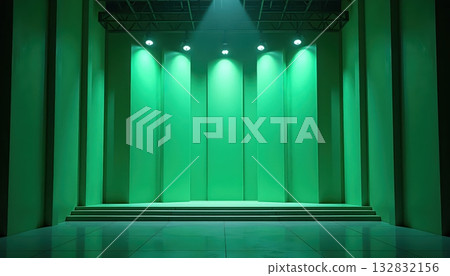 Abstract Curved Lines Forming a Futuristic Spatial Composition Abstract Curved Lines Forming a Futuristic Spatial Composition 132832156