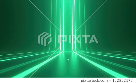 abstract Horizon of Green Curves Reflecting Calm Minimalist Design abstract Horizon of Green Curves Reflecting Calm Minimalist Design 132832173