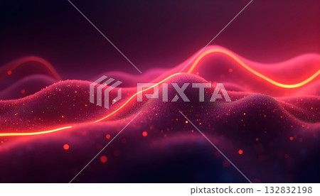 Vibrant Waves of Neon Flow Reflecting Abstract Digital Motion Vibrant Waves of Neon Flow Reflecting Abstract Digital Motion 132832198