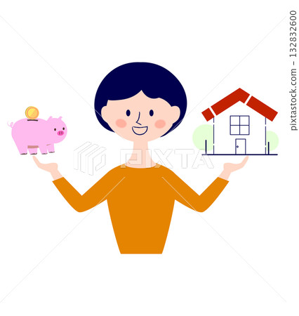 一位女士買房，安心償還房貸。 132832600