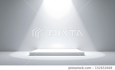 Dramatic Lighting Scene with Smooth Gradient and Dark Presentation Setup 132832688