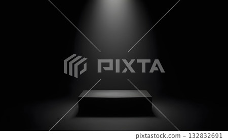 Elegant Advertising Background with Dramatic Light and Smooth Shadows 132832691