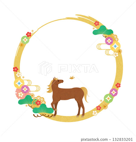 Year of the Horse - New Year's card material frame 4 Year of the Horse - New Year's card material frame 4 132833201