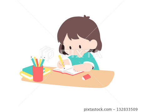 Girl studying Girl studying 132833509