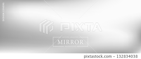 Silver gradient web background. Abstract chrome texture and shiny foil for modern ui or banner designs. Vector illustration Silver gradient web background. Abstract chrome texture and shiny foil for modern ui or banner designs. Vector illustration 132834038