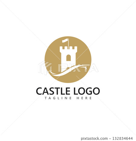 castle logo icon vector illustration castle logo icon vector illustration 132834644