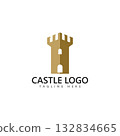 castle logo icon vector illustration 132834665