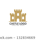 castle logo icon vector illustration 132834669