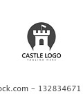 castle logo icon vector illustration 132834671