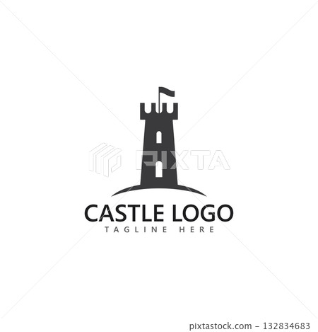castle logo icon vector illustration castle logo icon vector illustration 132834683