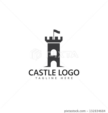 castle logo icon vector illustration castle logo icon vector illustration 132834684