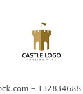 castle logo icon vector illustration 132834688