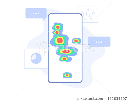 Mobile app heatmap Mobile app heatmap 132835307