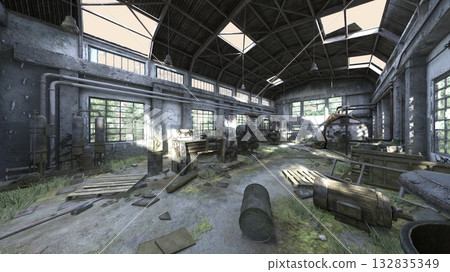 Ruined warehouse Ruined warehouse 132835349