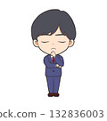 Icon / Salaryman / Different Expressions - Worried 132836003