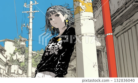 A woman tailing someone (a stalker?) 132836040