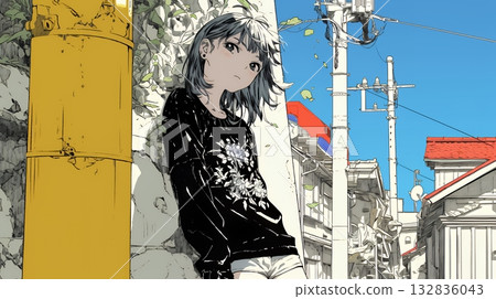 A woman tailing someone (a stalker?) 132836043