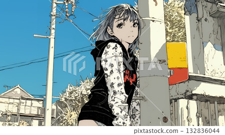 A woman tailing someone (a stalker?) 132836044