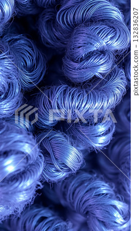 Curly Hair Texture. Vibrant Purple Curly Locks Curly Hair Texture. Vibrant Purple Curly Locks 132836207