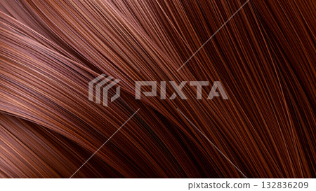 Texture of beautiful red hair 132836209
