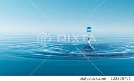 一滴水落在清澈的水面上:寂靜與漣漪 一滴水落在清澈的水面上:寂靜與漣漪 132836795