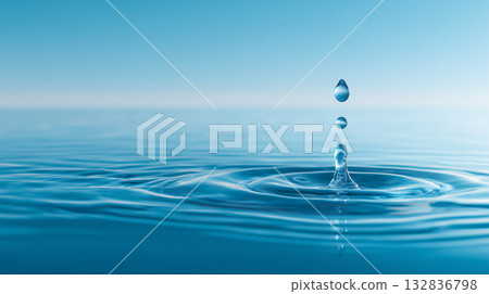 A drop on a clear water surface: silence and ripples A drop on a clear water surface: silence and ripples 132836798