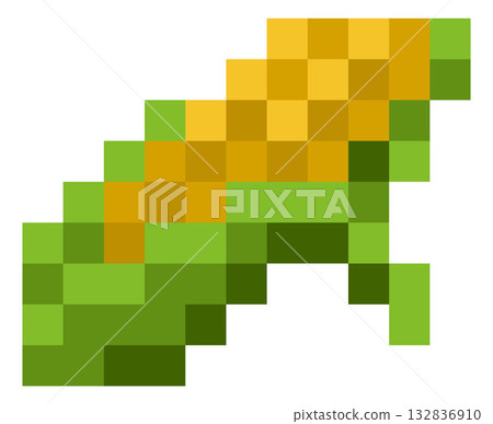 Corn Vegetables Pixel Art Icon Design Corn Vegetables Pixel Art Icon Design 132836910