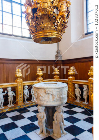 Interior of Church of Our Saviour in Copenhagen, Denmark 132837012