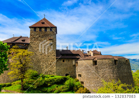 Medieval castle in Vaduz, Liechtenstein, Europe Medieval castle in Vaduz, Liechtenstein, Europe 132837083