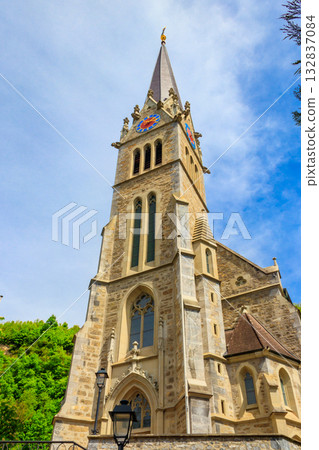 Vaduz Cathedral, or Cathedral of St. Florin is a neo-Gothic church in Vaduz, Liechtenstein Vaduz Cathedral, or Cathedral of St. Florin is a neo-Gothic church in Vaduz, Liechtenstein 132837084