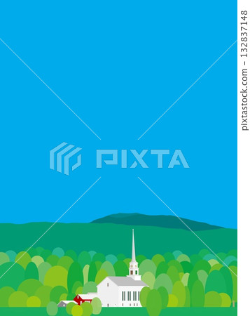 佛蒙特州斯托，春日景色 132837148