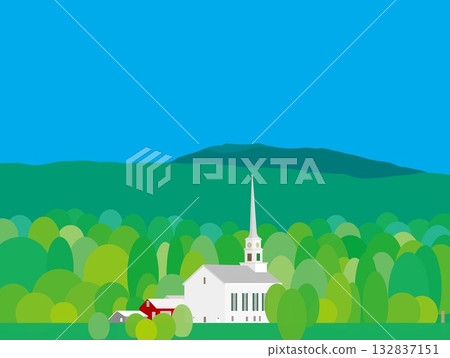 Stowe, Vermont, spring scenery Stowe, Vermont, spring scenery 132837151