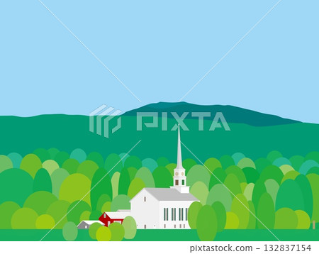 Stowe, Vermont, spring scenery Stowe, Vermont, spring scenery 132837154