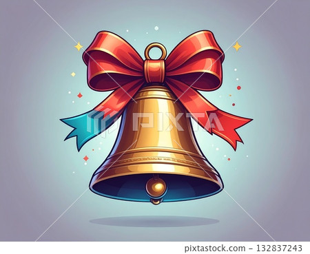 Bell with ribbon 132837243