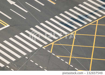 City street view simple road markings City street view simple road markings 132837549