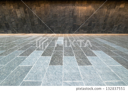 Modern stone pavement and wall design Modern stone pavement and wall design 132837551