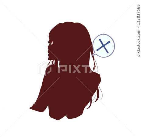 Woman cross silhouette 132837569