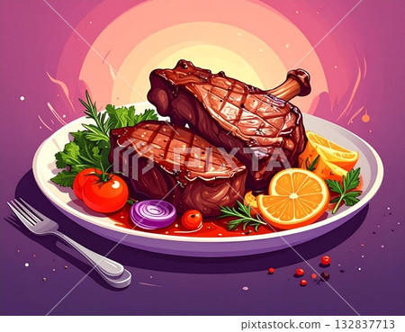 絕妙的肉類菜餚 132837713