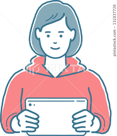 Woman using a tablet Woman using a tablet 132837726