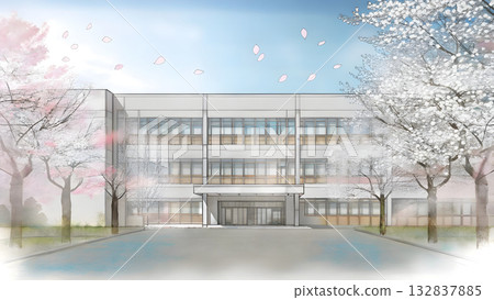 手繪建築草圖 手繪建築草圖 132837885